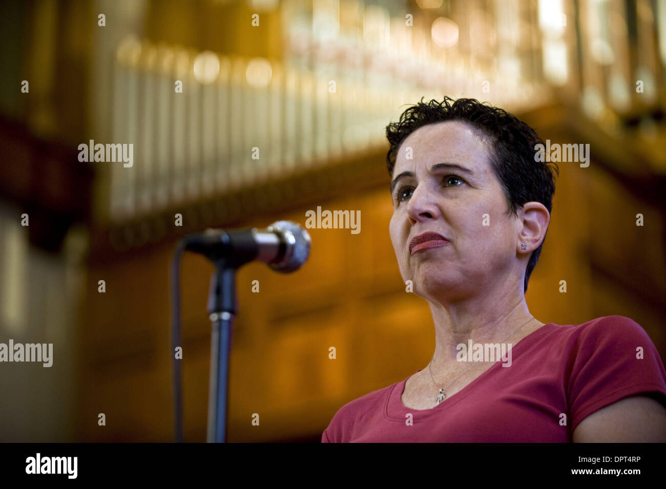 May 03, 2009 Long Beach, California, USA Contestant VICKY PARIS GOODMAN listens to the