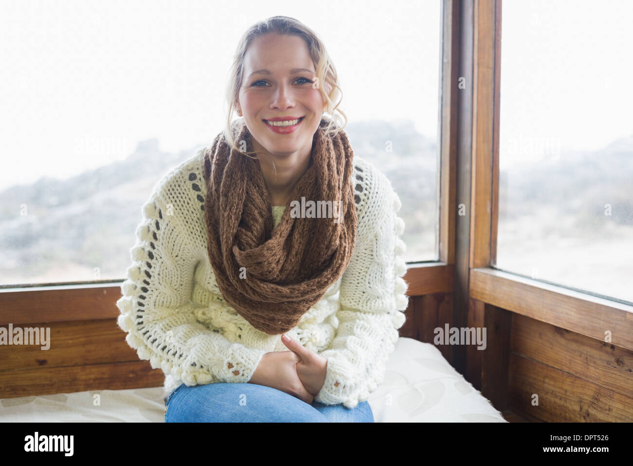Female sitting on cabin hi-res stock photography and images - Alamy