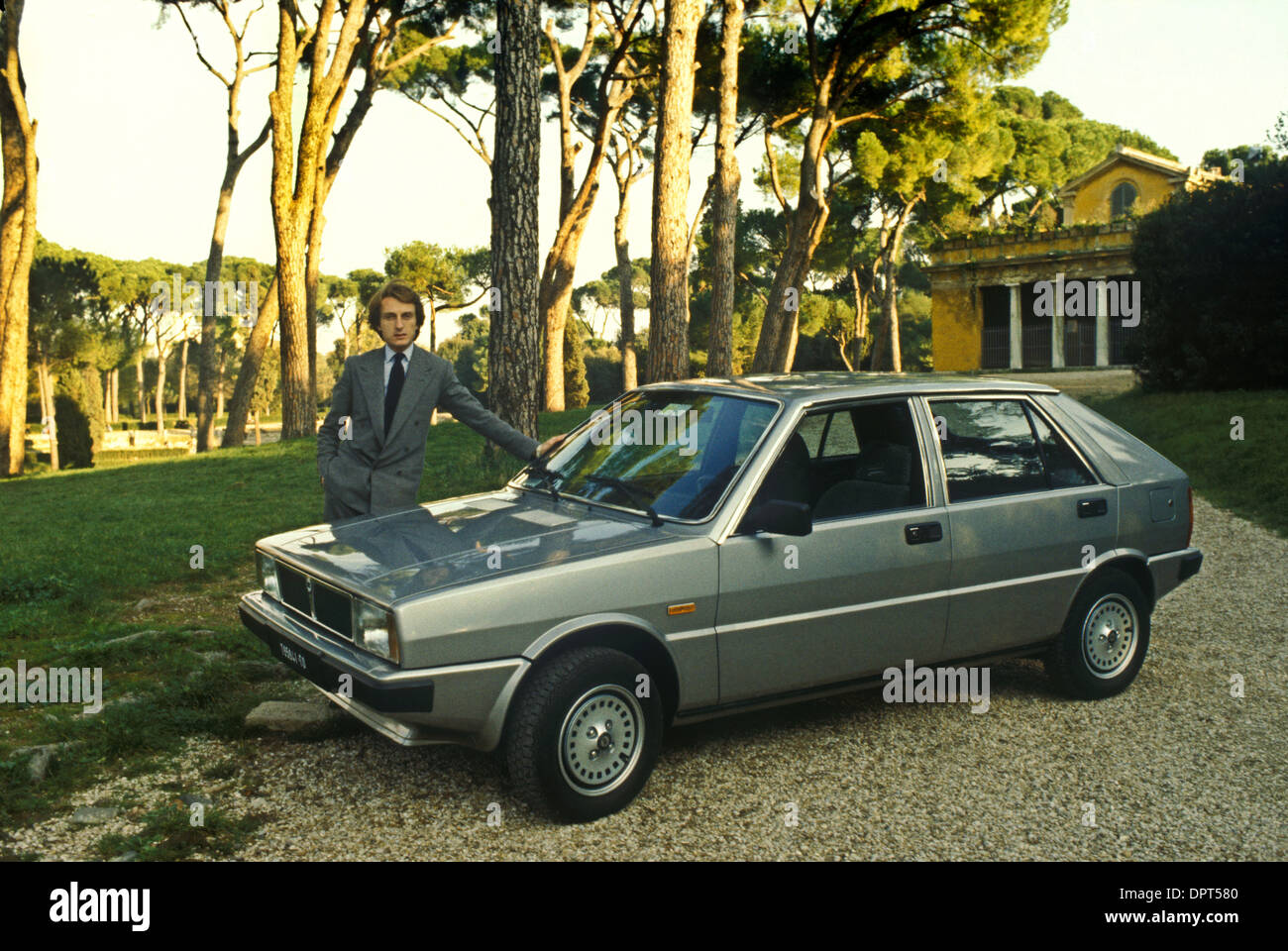 Luca di Montezemolo with the Lancia Delta Rome 1980 Stock Photo - Alamy