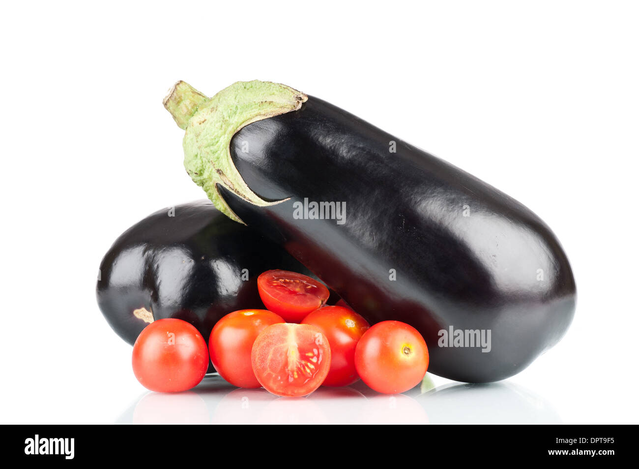 Eggplant and tomato cherry Stock Photo Alamy
