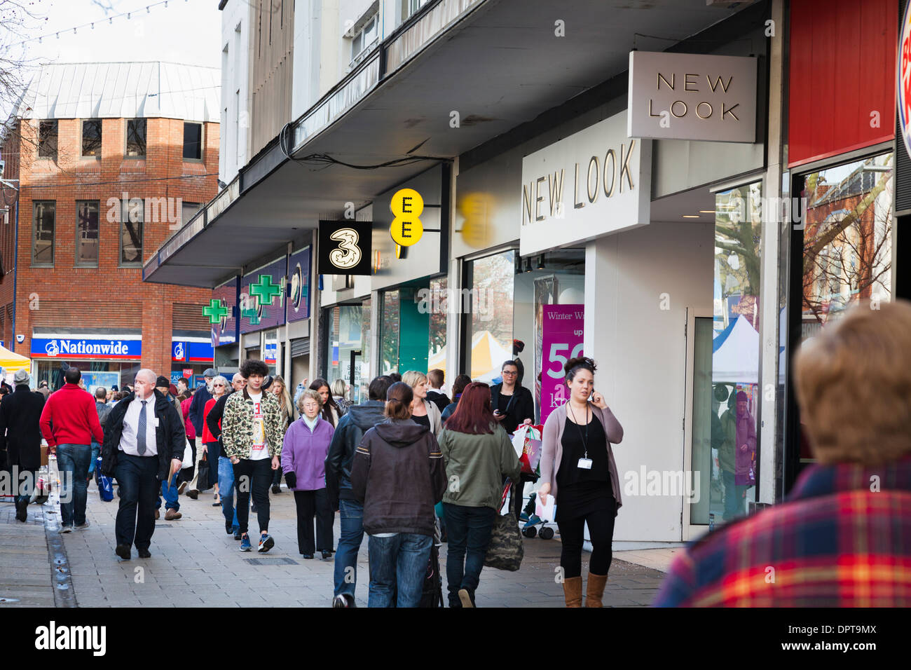 Portsmouth town centre commercial road hires stock photography and