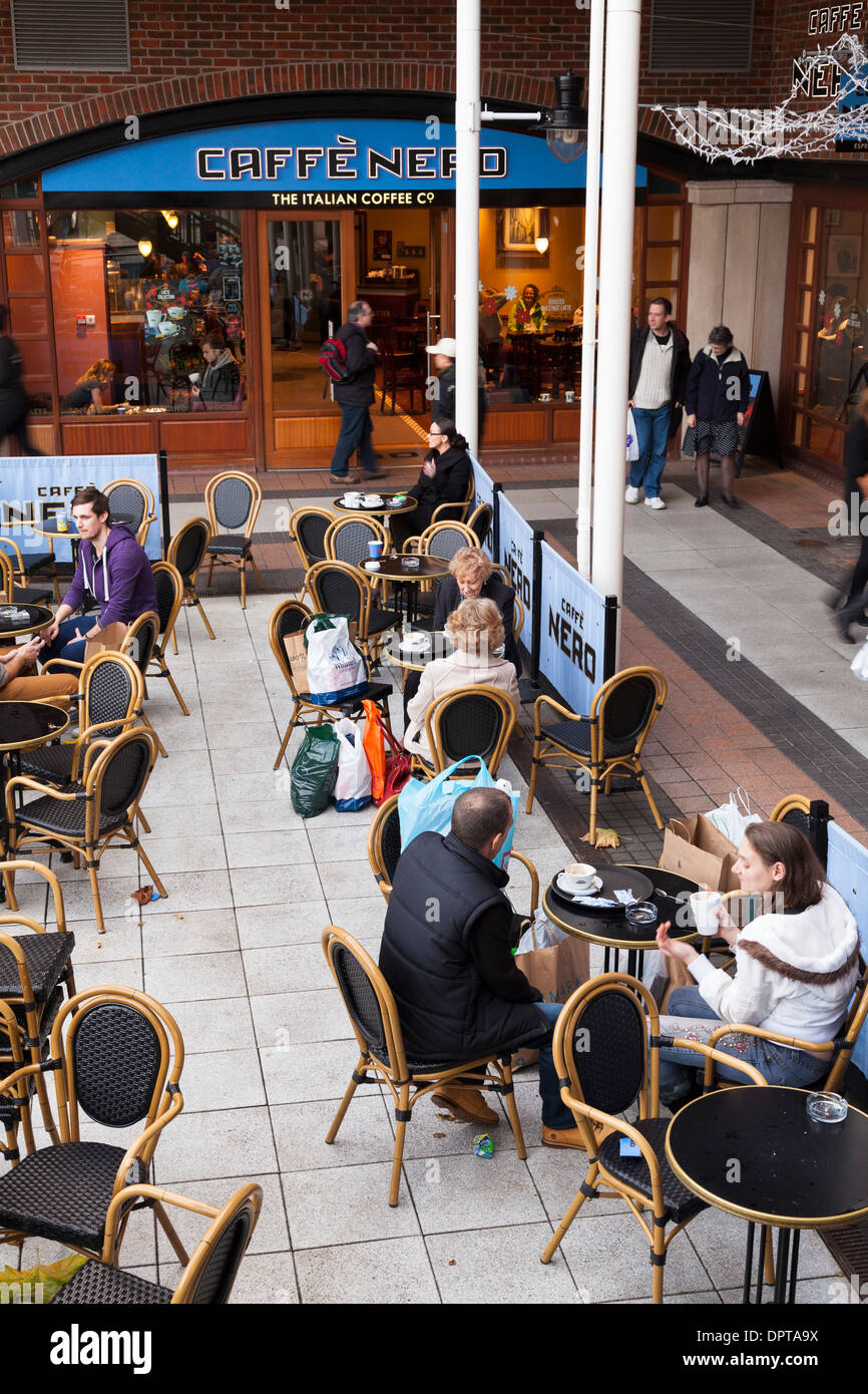 Caffe Nero outside seating coffee shop. Stock Photo