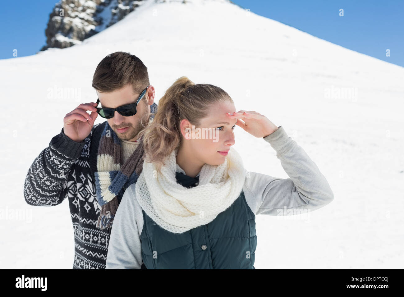 Couple standing hill watching hi-res stock photography and images - Alamy