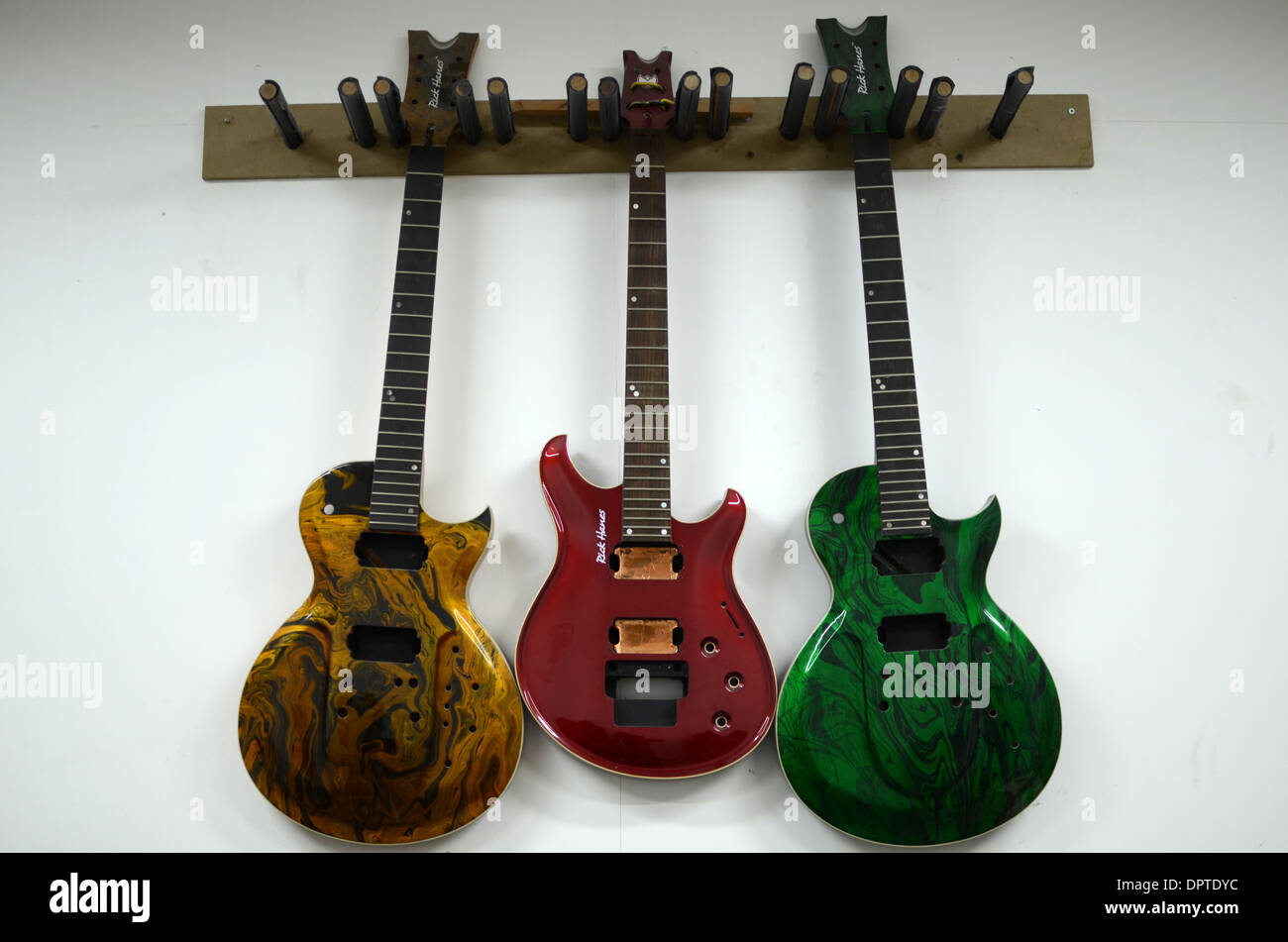 Rick Hanes' guitars from Sidoarjo, Indonesia have been named as Guitar of  the Year 2012 Stock Photo - Alamy