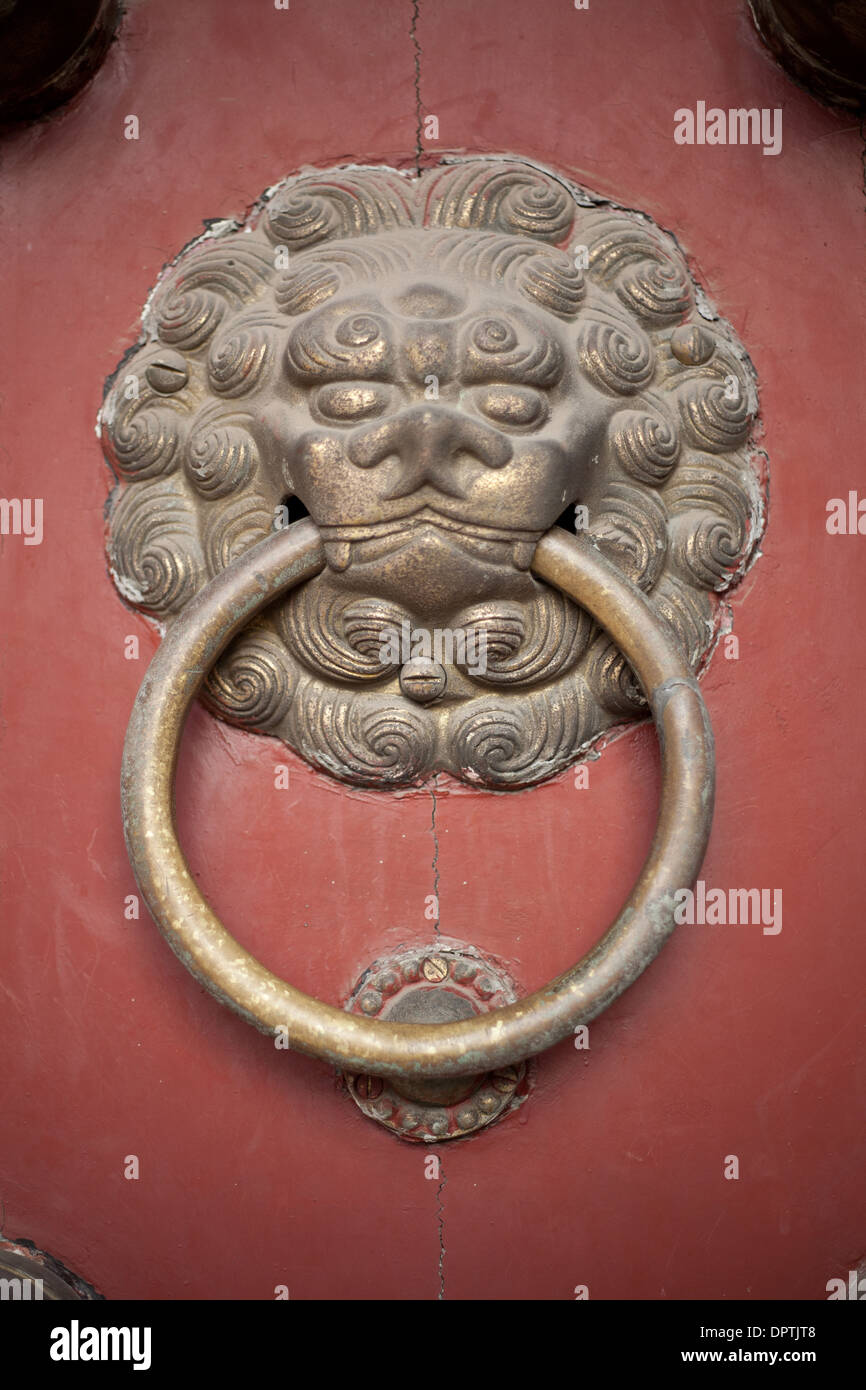 Lion door handle in China Stock Photo Alamy