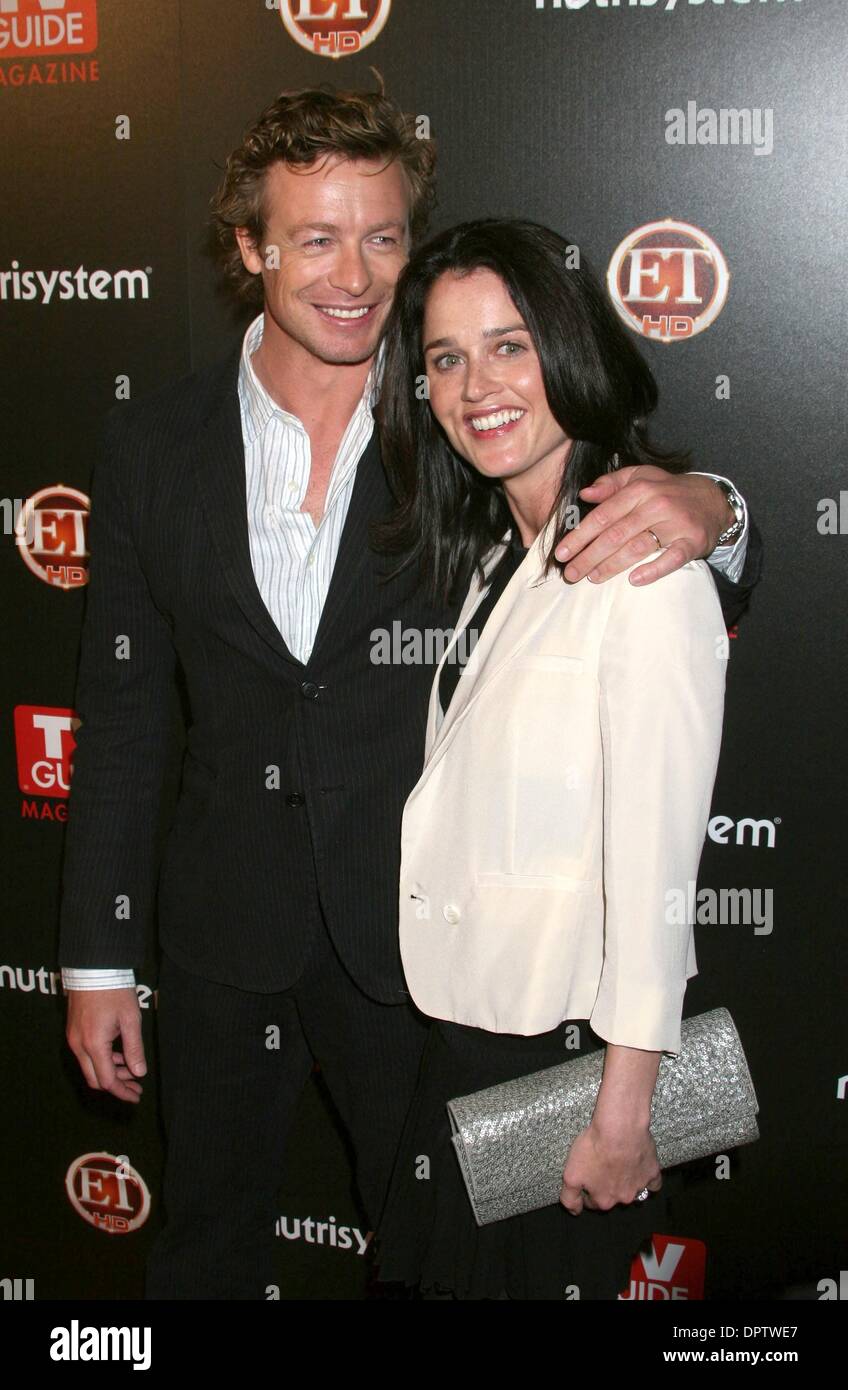 Mar 24, 2009 - Los Angeles, California, USA - Actor SIMON BAKER  and Actress ROBIN TUNNEY  at the TV Guide's Sexiest Stars 2009 event held at the Sunset Towers Hotel, Los Angeles. (Credit Image: Â© Paul Fenton/ZUMA Press) Stock Photo