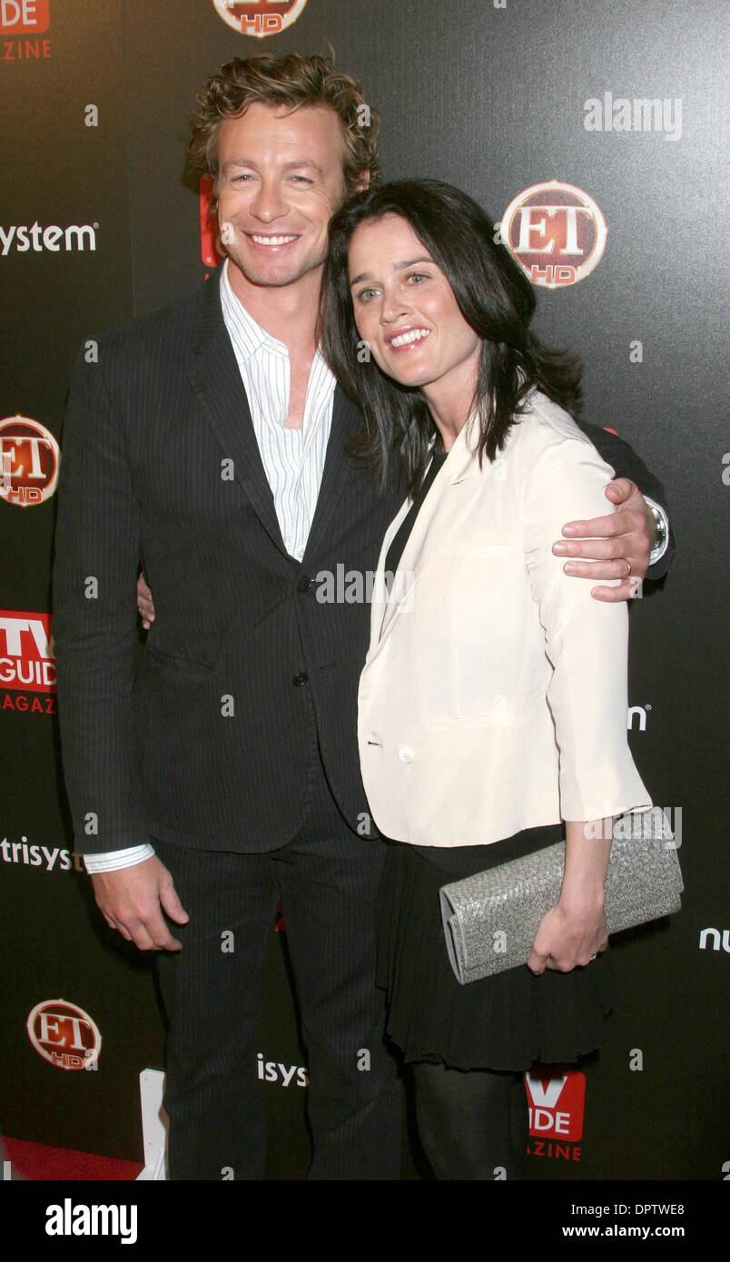 Mar 24, 2009 - Los Angeles, California, USA - Actor SIMON BAKER  and Actress ROBIN TUNNEY  at the TV Guide's Sexiest Stars 2009 event held at the Sunset Towers Hotel, Los Angeles. (Credit Image: Â© Paul Fenton/ZUMA Press) Stock Photo
