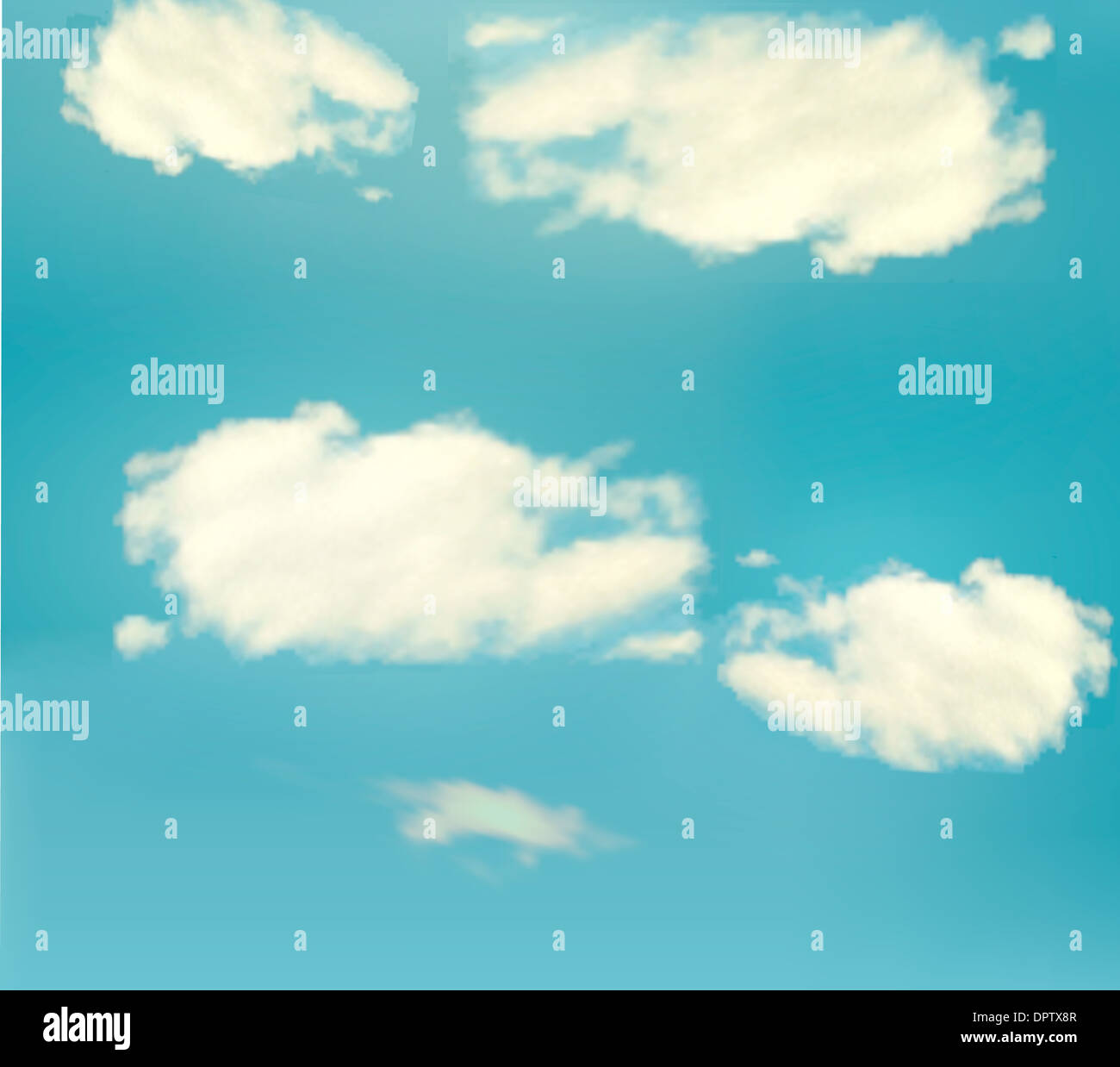 Blue sky with clouds. Vector background Stock Photo - Alamy
