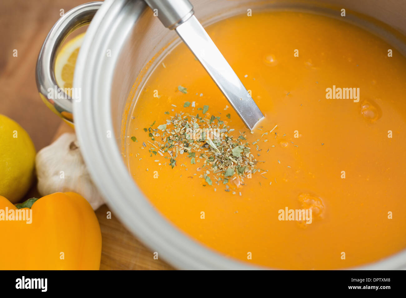Refreshing smoothie or puree Stock Photo