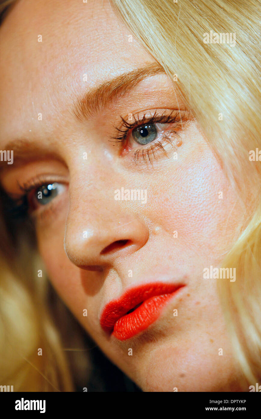 Jan 14, 2009 - Los Angeles, California, USA - Tight eye lash and face detail of CHLOE SEVIGNY arriving at the 3rd season Los Angeles premiere of ''Big Love'' at The Cinerama Dome on January 14, 2009 in Hollywood, California.  (Credit Image: ZUMApress.com) Stock Photo