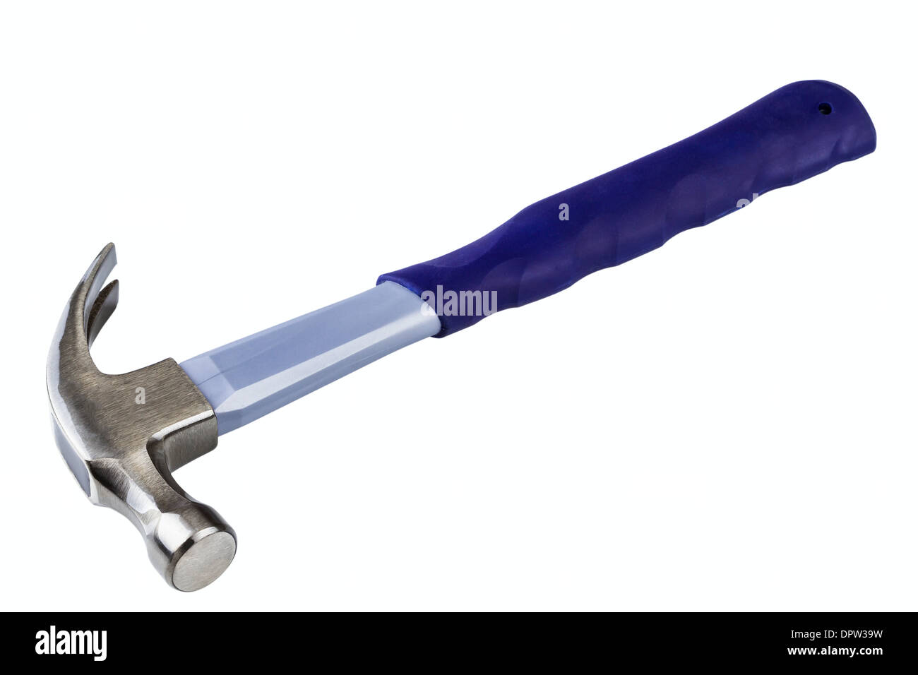curve claw fiberglass hammer isolated on white background Stock Photo