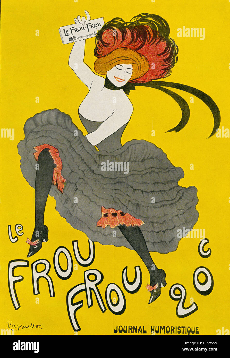 Poster for the Humorous Newspaper 'Le Frou Frou', after Leonetto Capiello. Stock Photo