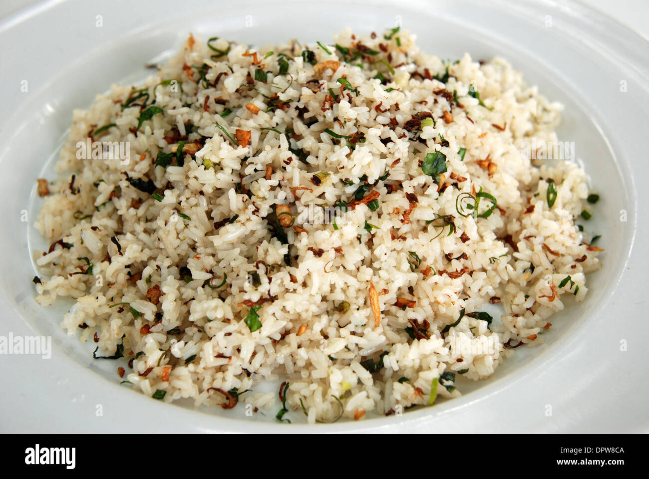 Herb fried jasmine rice Stock Photo Alamy