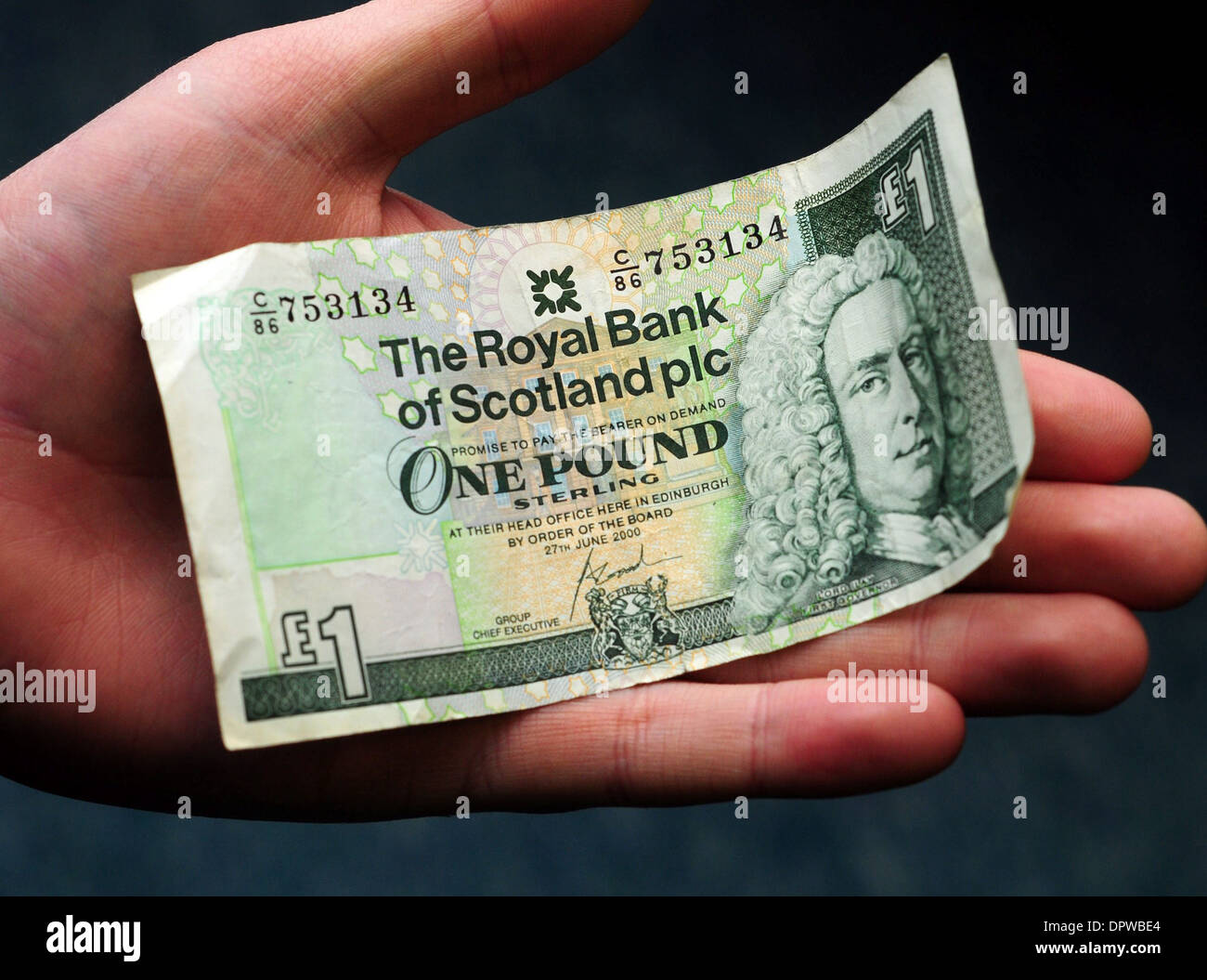 The RBS Scottish pound note. Stock Photo