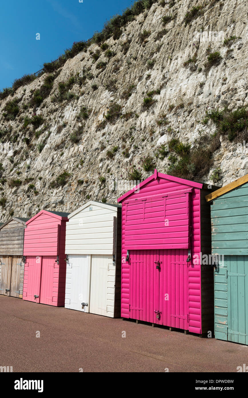 Beach huts at Stone Bay, Kent, UK Stock Photo Alamy