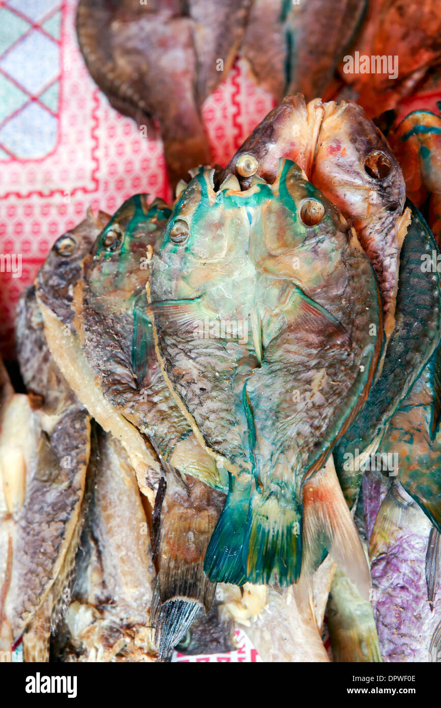 Fish for sale at Tomohon market, north Sulawesi Stock Photo