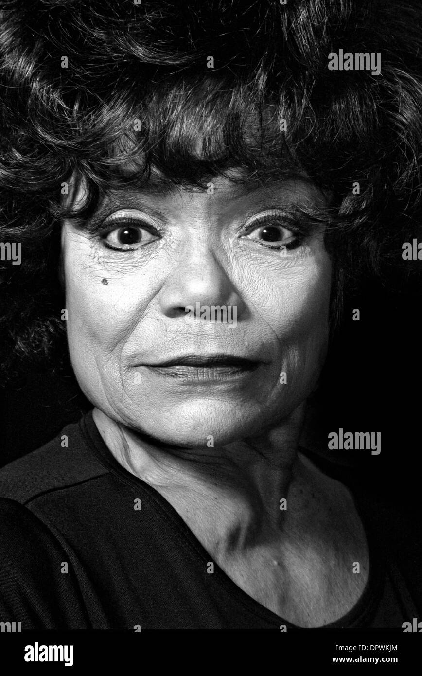 Dec 25, 2008 - New York, New York, USA - Singer and actress EARTHA KITT has died, aged 81, on Christmas day in New York. She was being treated for colon cancer. Kitt became famous for her portrayal of Catwoman in the television series Batman in the 1960s as well as her Christmas song 'Santa Baby.' PICTURED - Jun 11, 2007 - Miami, Florida, USA - EARTHA KITT photographed in Miami, Fo Stock Photo