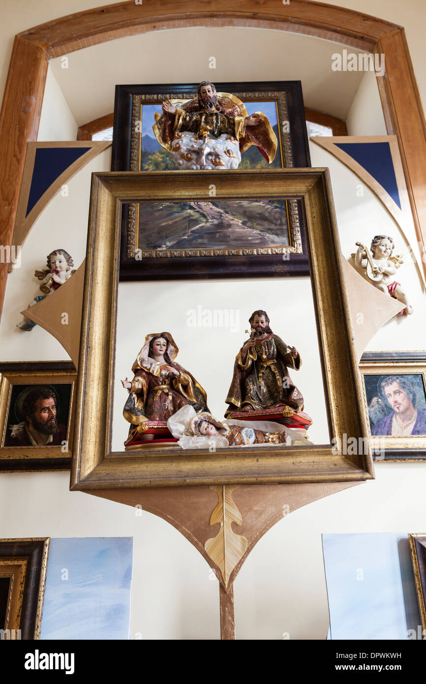 Religios art made as part of the corpus christi celebrations in the Casa Rojo in Mazo, La Palma, Canary Islands, Spain Stock Photo