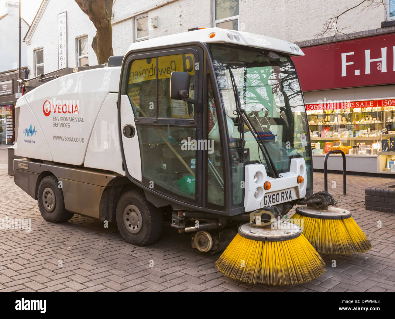 Street Cleaning Vehicle Gillingham Kent Stock Photo