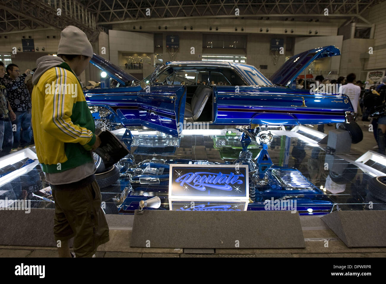 Nov 25, 2008 - Chiba, Japan - Customized classic cars showcasing the American lowrider culture are displayed at the Lowrider Japan Car Show which took place at Makuhari Messe Convention Center in Chiba, Japan. (Credit Image: © Christopher Jue/ZUMA Press) Stock Photo