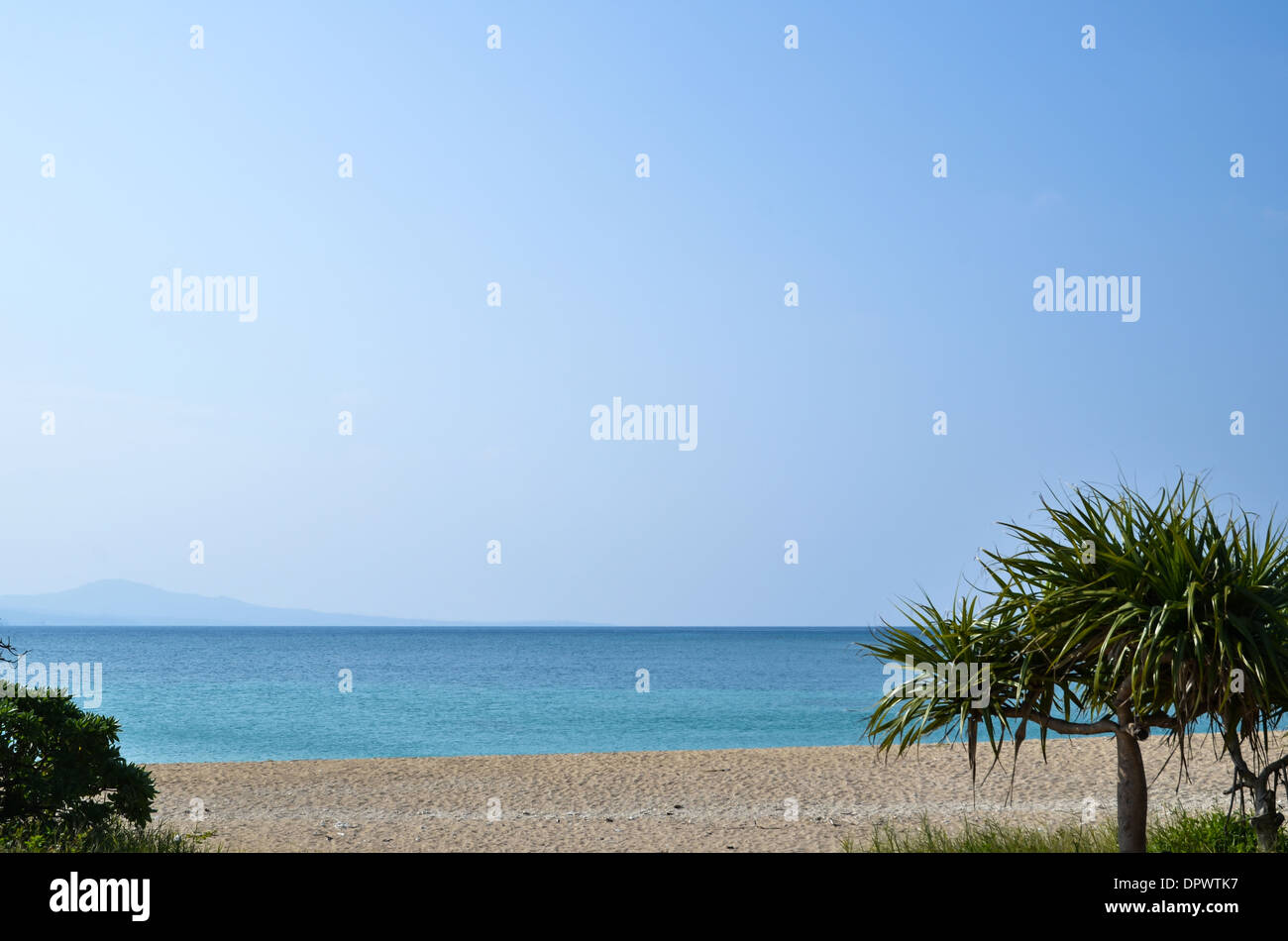 Beach view at Nago Beach at Okinawa in Japan Stock Photo