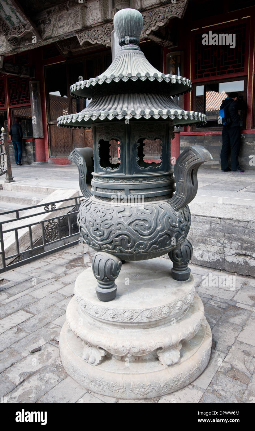 Incenses Burner in Forbidden City, Beijing, China Stock Photo