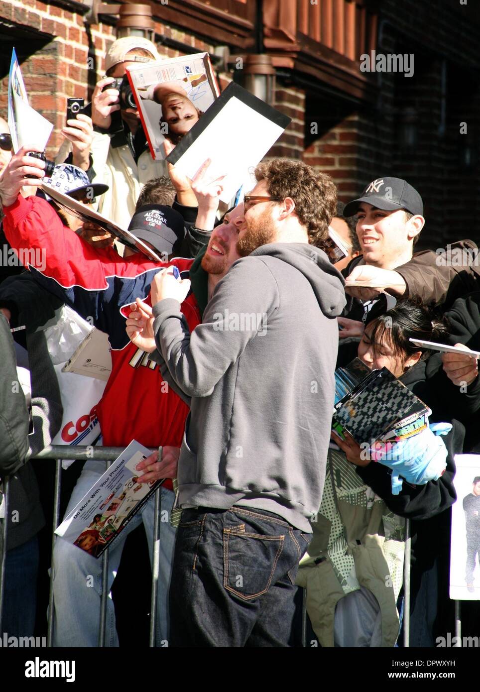Seth Rogan Signature Mar 30, 2009 - New York, New York, USA - Actor SETH ROGEN signs ...