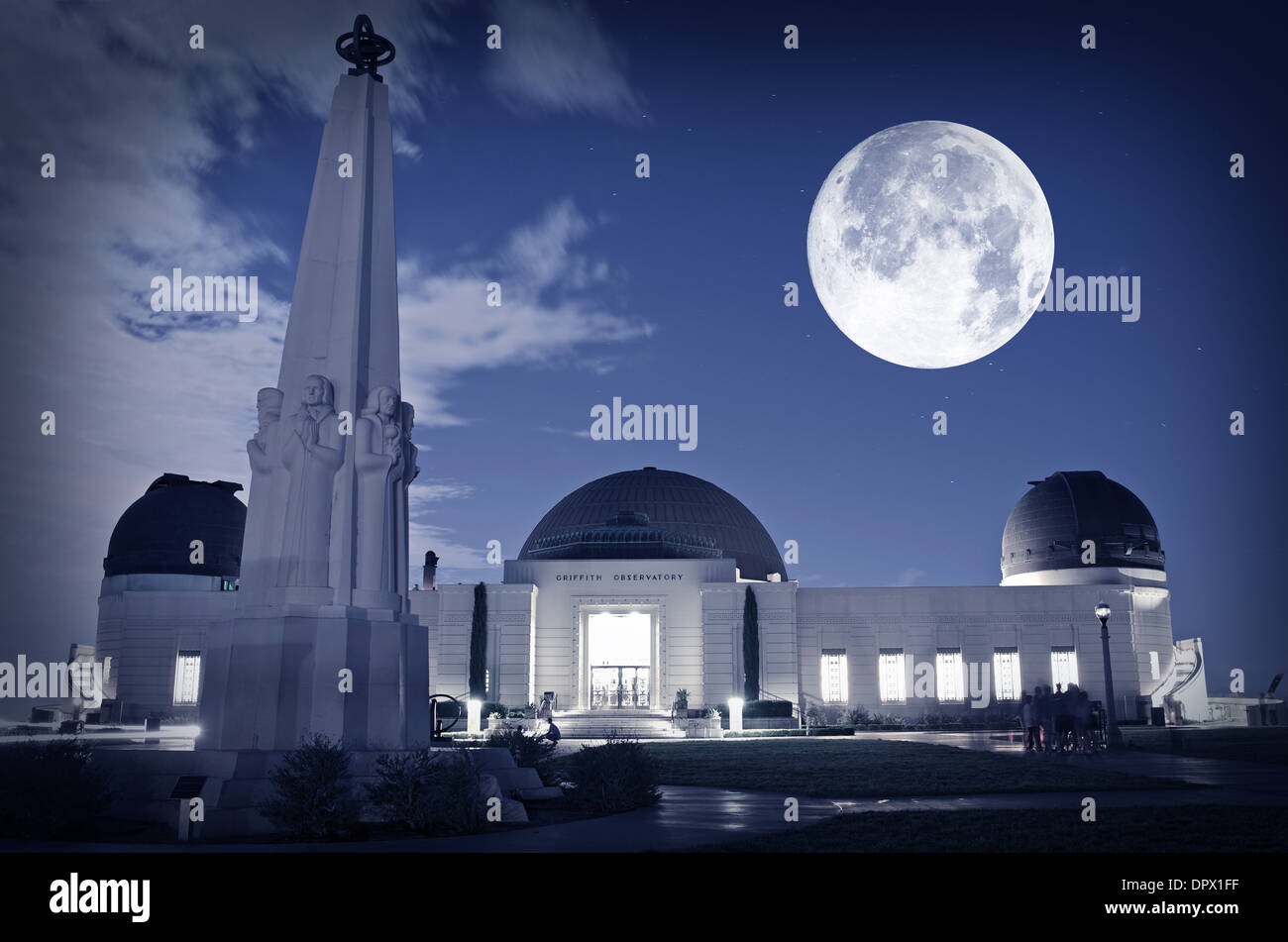 Famous Los Angeles Observatory - Griffith Observatory. Science Photography Collection. Griffith Observatory Los Angeles, Califor Stock Photo