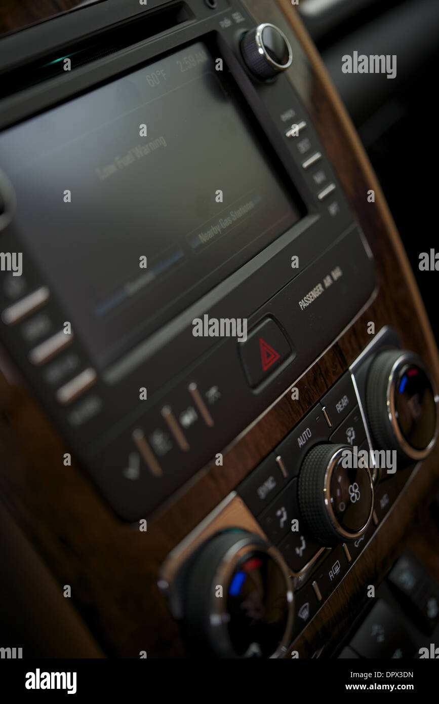 Car Audio with Navigation and Entertainment System. Car Interior Stock