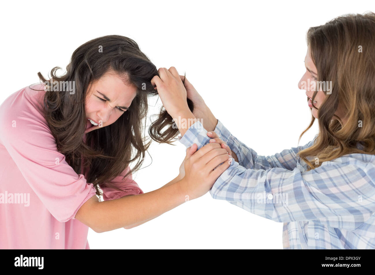 Hair pulling fight hires stock photography and images Alamy