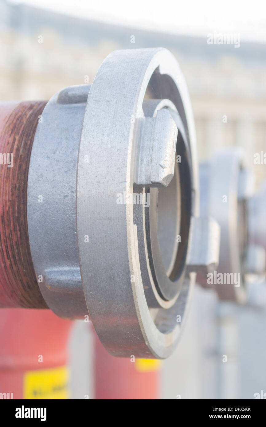 Fire hydrant hose Stock Photo Alamy