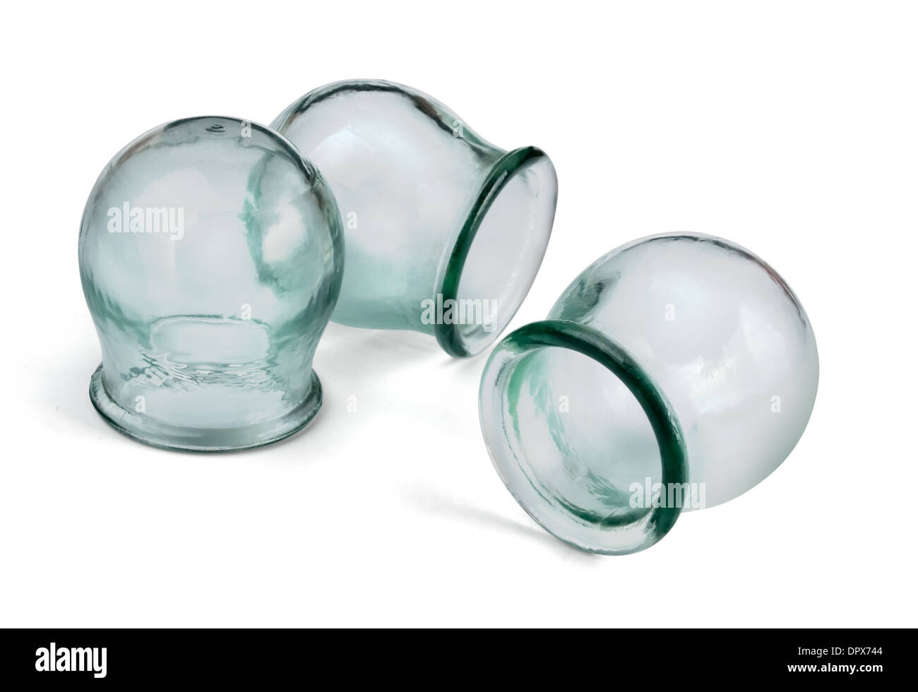 Medical cupping glass isolated on white Stock Photo