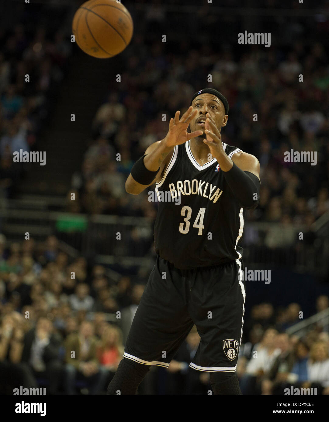 London, UK. 16th Jan, 2014. Brooklyn Nets' Forward Paul Pierce [34] in