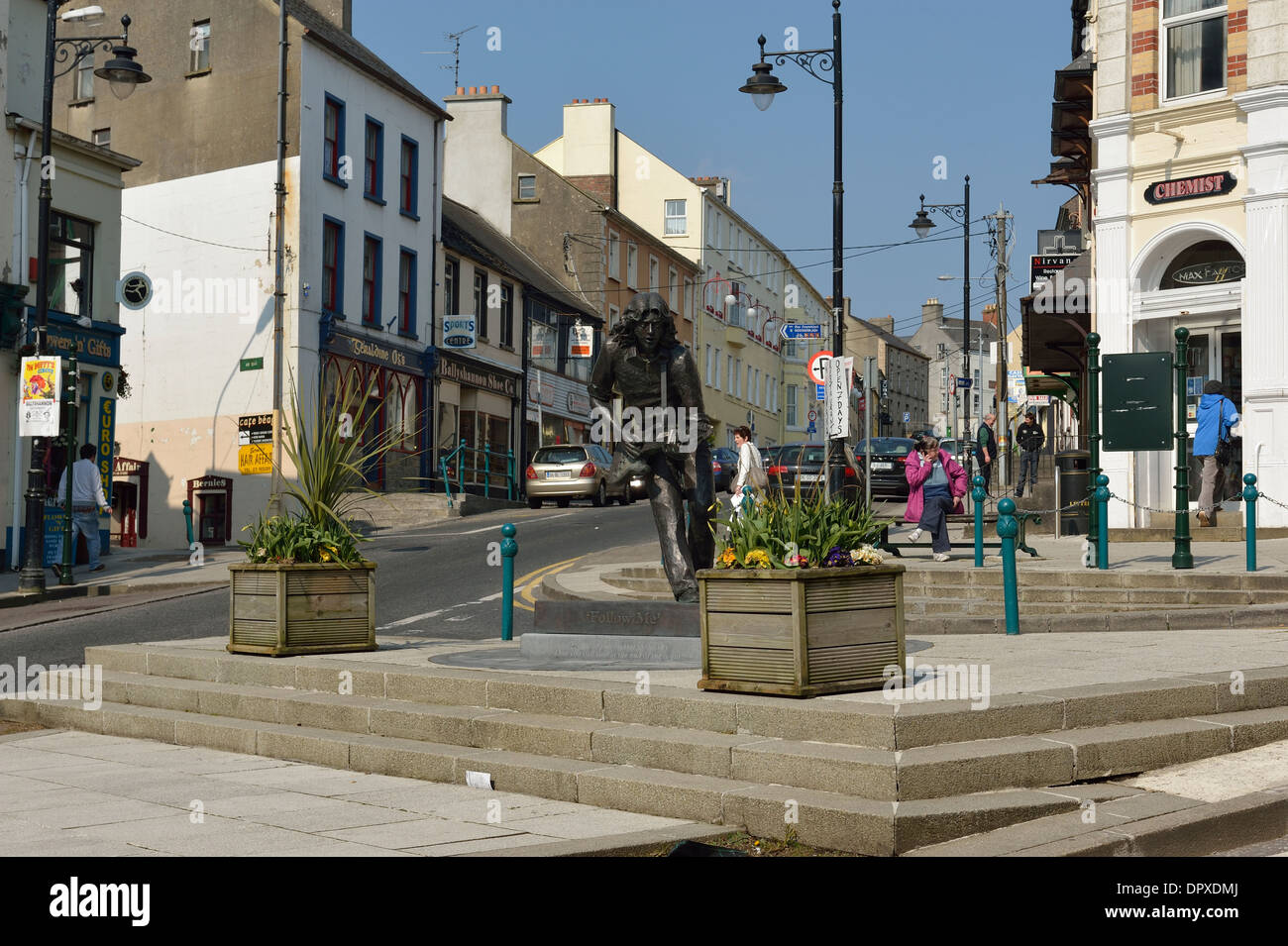 Statue of Rory Gallagher native town centre Ballyshannon County Donegal Ireland Stock Photo