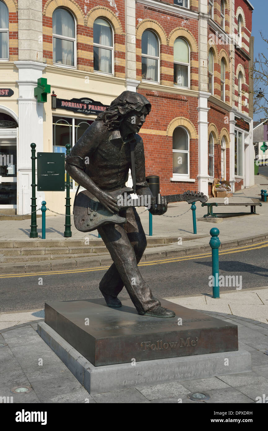 Statue of Rory Gallagher native Ballyshannon County Donegal Ireland Stock Photo