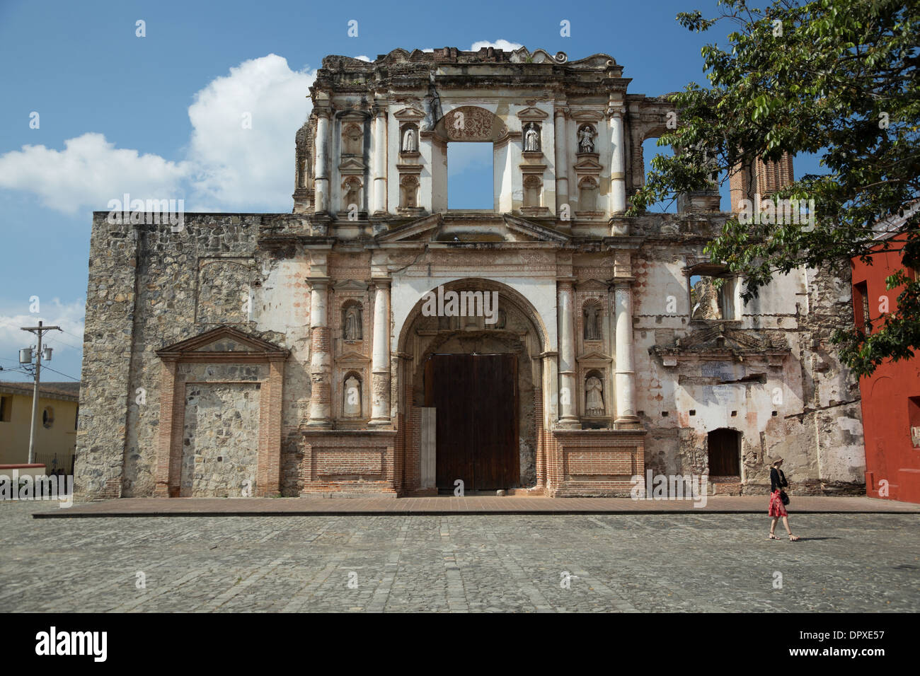 Church Ruins in Antigua Guatemala Stock Photo