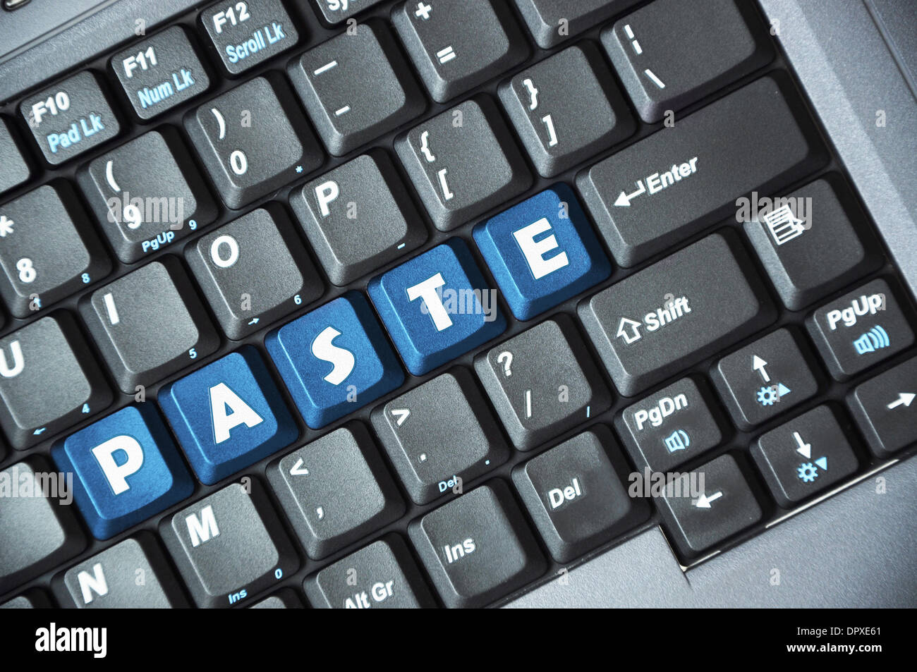 Paste key on keyboard Stock Photo Alamy