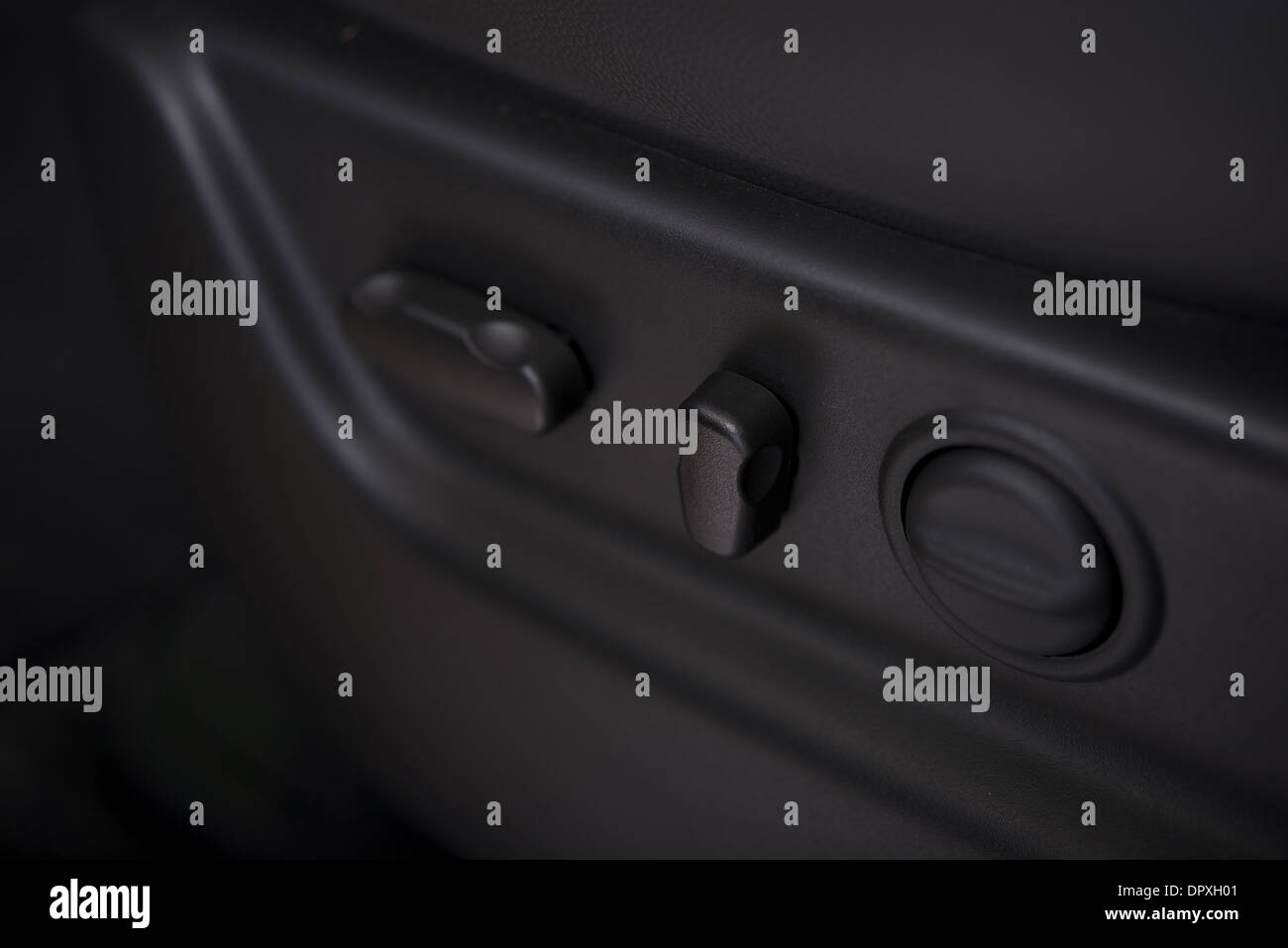 Car Power Seat Buttons. Black Plastic Electric Vehicle Seat Adjusting Buttons. Car Equipment