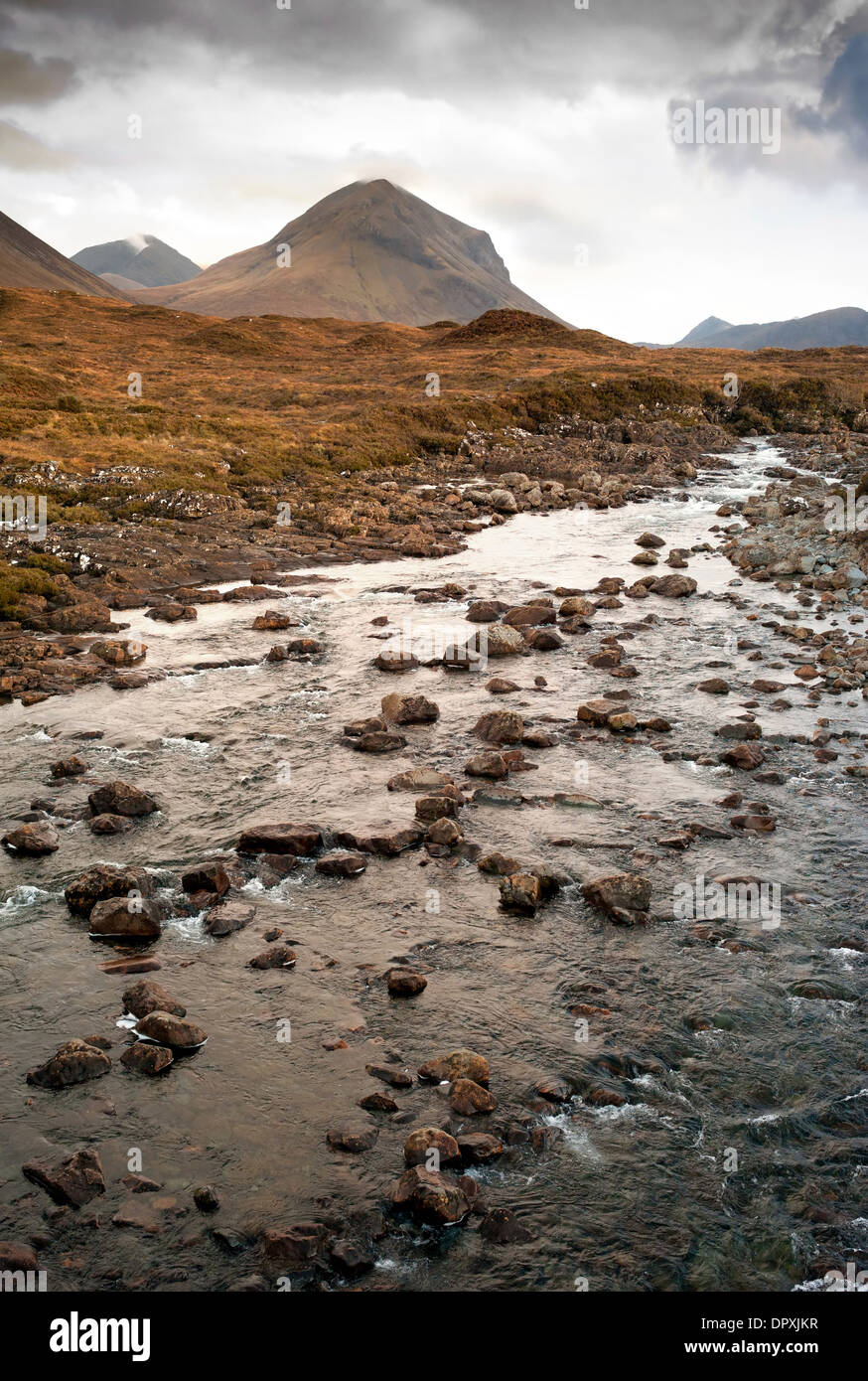 View of Marsco of the Red Cuillins, Sligachan, Isle of Skye, Scotland Stock Photo