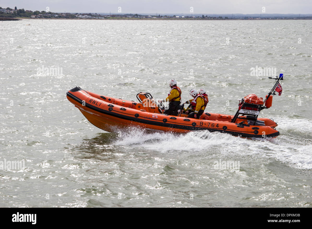 Inshore Inflatable Lifeboat Rescue Launch Whitstable Stock Photo