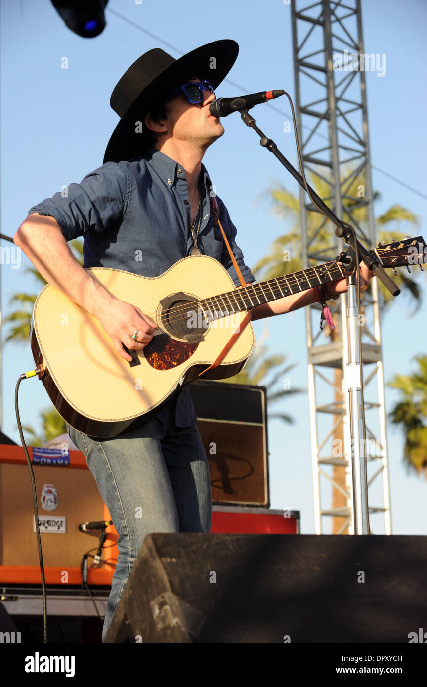 Apr 17, 2009 - Indio, California, USA - Musician CONOR OBERST and the Mystic Valley Band performs live at the Empire Polo Field as part of the 2009 Coachella Music & Arts Festival.  The three day multi-stage festival will draw thousands to see a variety of artist on five different stages.   (Credit Image: © Jason Moore/ZUMA Press) Stock Photo