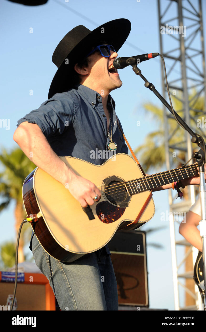 Apr 17, 2009 - Indio, California, USA - Musician CONOR OBERST and the Mystic Valley Band performs live at the Empire Polo Field as part of the 2009 Coachella Music & Arts Festival.  The three day multi-stage festival will draw thousands to see a variety of artist on five different stages.   (Credit Image: © Jason Moore/ZUMA Press) Stock Photo