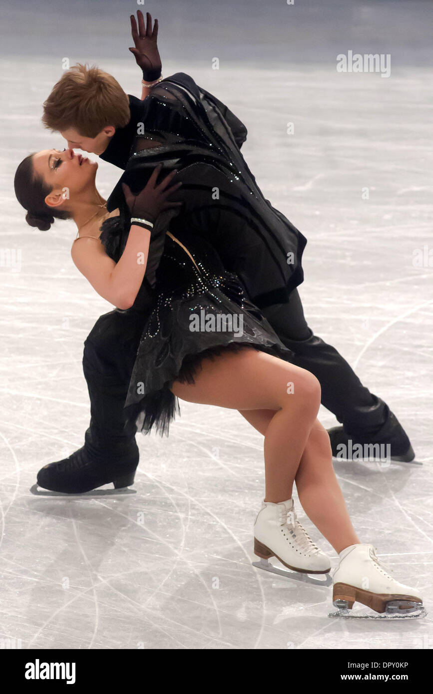 Budapest, Hungary. 16th Jan, 2014. The Russian ice dancers Elena