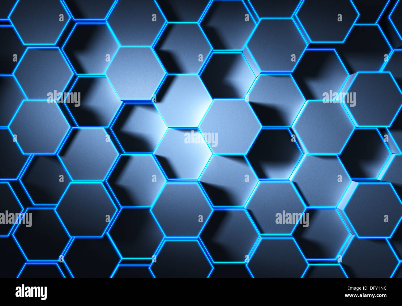 Abstract glowing cells geometric background. Stock Photo
