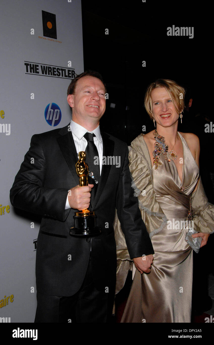 Simon Beaufoy and Jane Beaufoy during the Fox Searchlight's official