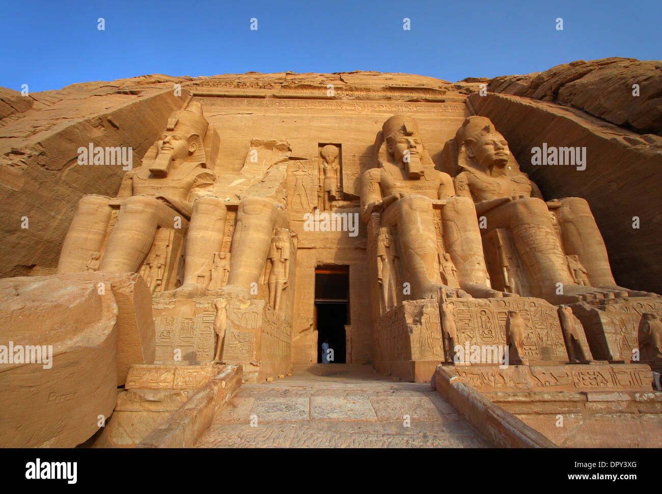 The temple of Abu Simbel in Egypt Stock Photo