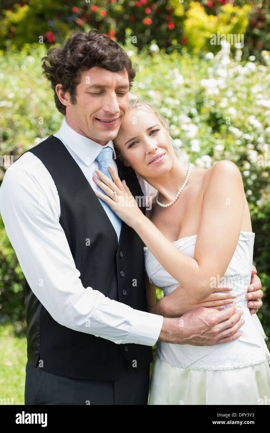 Happy young newlywed couple bride hi-res stock photography and images ...