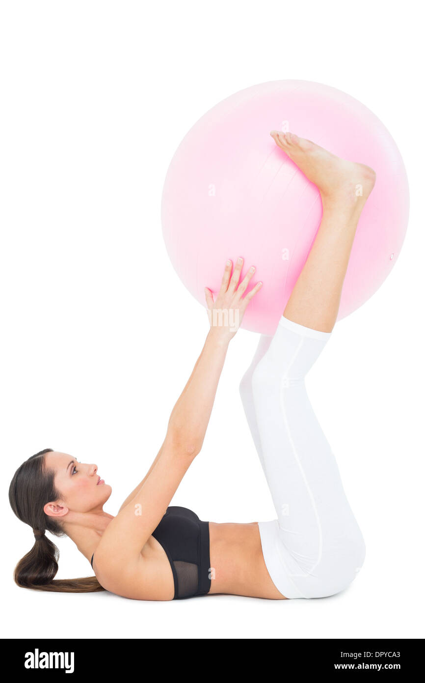 Pink pilates ball Cut Out Stock Images & Pictures - Alamy