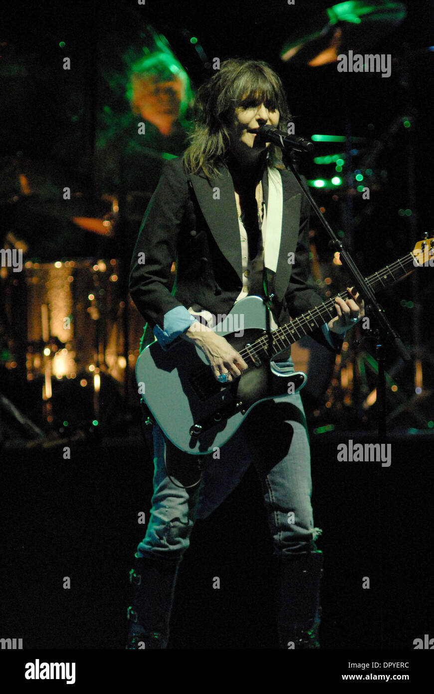 Mar 10, 2009 - Los Angeles, California, USA - Singer CHRISSIE HYNDE of 'The Pretenders' perform at the Wiltern Theather. (Credit Image: © Rick Nahmias/ZUMA Press) Stock Photo