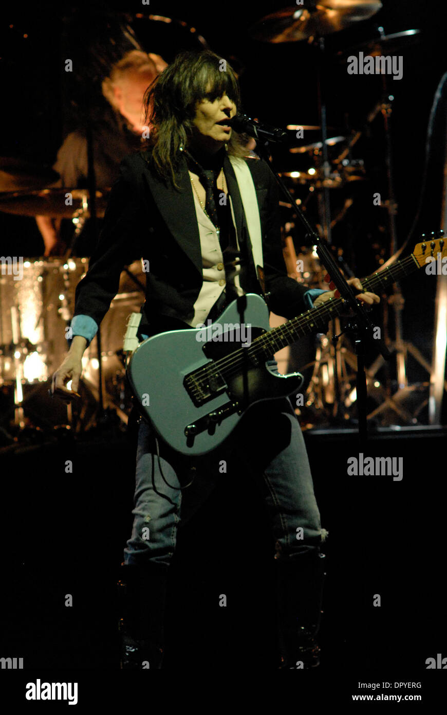 Mar 10, 2009 - Los Angeles, California, USA - Singer CHRISSIE HYNDE of 'The Pretenders' perform at the Wiltern Theather. (Credit Image: © Rick Nahmias/ZUMA Press) Stock Photo